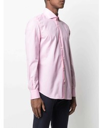 Мужская розовая рубашка с длинным рукавом от Mazzarelli