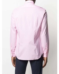 Мужская розовая рубашка с длинным рукавом от Mazzarelli