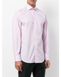 Мужская розовая рубашка с длинным рукавом от Canali