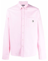 Мужская розовая рубашка с длинным рукавом от Diesel