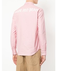 Мужская розовая рубашка с длинным рукавом от Roar
