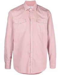 Мужская розовая рубашка с длинным рукавом от Dondup