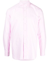Мужская розовая рубашка с длинным рукавом от Doppiaa