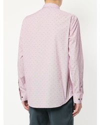 Мужская розовая рубашка с длинным рукавом от D'urban