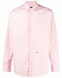 Мужская розовая рубашка с длинным рукавом от DSQUARED2