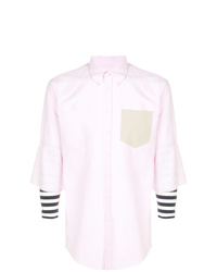 Мужская розовая рубашка с длинным рукавом от DSQUARED2