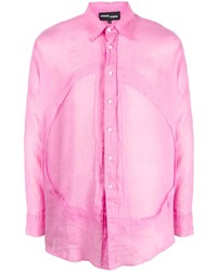 Мужская розовая рубашка с длинным рукавом от Edward Cuming