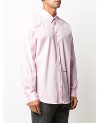 Мужская розовая рубашка с длинным рукавом от DSQUARED2