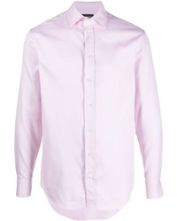 Мужская розовая рубашка с длинным рукавом от Emporio Armani