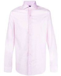 Мужская розовая рубашка с длинным рукавом от Fedeli
