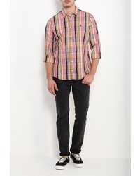 Мужская розовая рубашка с длинным рукавом от Frank NY