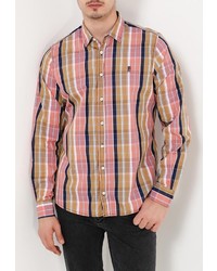 Мужская розовая рубашка с длинным рукавом от Frank NY