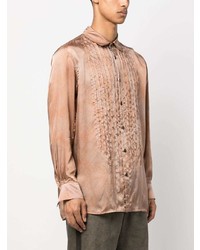 Мужская розовая рубашка с длинным рукавом от Ziggy Chen