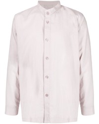 Мужская розовая рубашка с длинным рукавом от Homme Plissé Issey Miyake