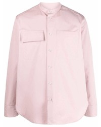 Мужская розовая рубашка с длинным рукавом от Jil Sander