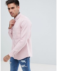Мужская розовая рубашка с длинным рукавом от Just Junkies