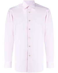 Мужская розовая рубашка с длинным рукавом от Kiton
