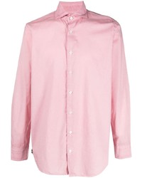 Мужская розовая рубашка с длинным рукавом от Lardini