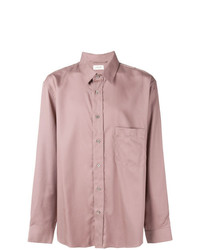 Мужская розовая рубашка с длинным рукавом от Lemaire