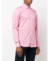 Мужская розовая рубашка с длинным рукавом от Barba