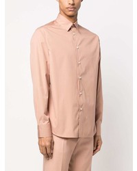 Мужская розовая рубашка с длинным рукавом от Lanvin