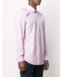 Мужская розовая рубашка с длинным рукавом от BOSS HUGO BOSS