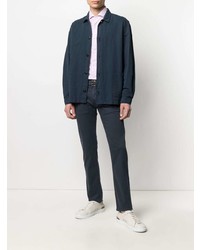 Мужская розовая рубашка с длинным рукавом от Fedeli