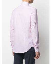Мужская розовая рубашка с длинным рукавом от Fedeli