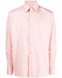 Мужская розовая рубашка с длинным рукавом от Ninamounah