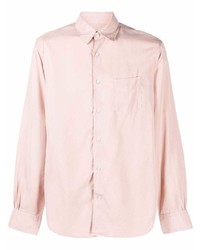 Мужская розовая рубашка с длинным рукавом от Officine Generale