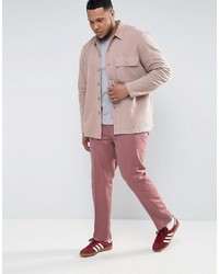 Мужская розовая рубашка с длинным рукавом от Asos