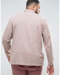 Мужская розовая рубашка с длинным рукавом от Asos