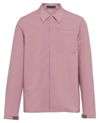 Мужская розовая рубашка с длинным рукавом от Prada
