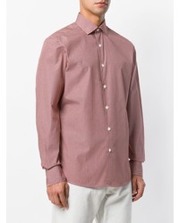 Мужская розовая рубашка с длинным рукавом от Ermenegildo Zegna