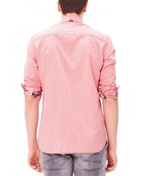 Мужская розовая рубашка с длинным рукавом от s.Oliver