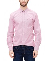 Мужская розовая рубашка с длинным рукавом от s.Oliver