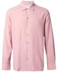 Мужская розовая рубашка с длинным рукавом от Saint Laurent