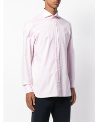 Мужская розовая рубашка с длинным рукавом от Borrelli