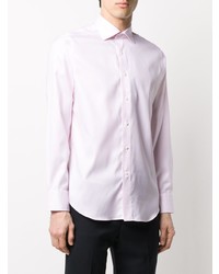 Мужская розовая рубашка с длинным рукавом от Canali