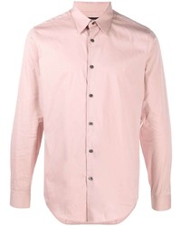 Мужская розовая рубашка с длинным рукавом от Theory