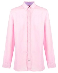 Мужская розовая рубашка с длинным рукавом от Tommy Hilfiger