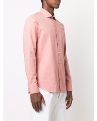 Мужская розовая рубашка с длинным рукавом от Tintoria Mattei