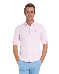 Мужская розовая рубашка с длинным рукавом от U.S. Polo Assn.