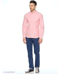 Мужская розовая рубашка с длинным рукавом от U.S. Polo Assn.