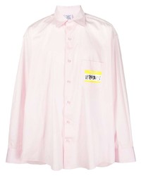 Мужская розовая рубашка с длинным рукавом от Vetements