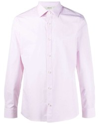 Мужская розовая рубашка с длинным рукавом от Z Zegna