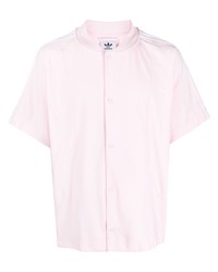 Мужская розовая рубашка с коротким рукавом от adidas
