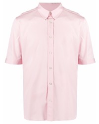 Мужская розовая рубашка с коротким рукавом от Alexander McQueen