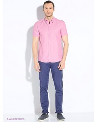 Мужская розовая рубашка с коротким рукавом от Alfred Muller