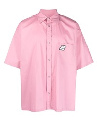 Мужская розовая рубашка с коротким рукавом от Ambush